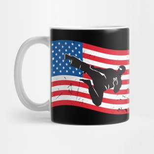 USA Flag Flying Kick Mug